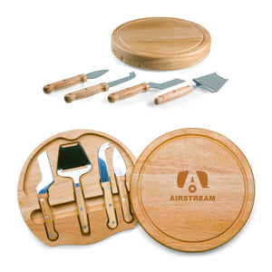 01 airstream logo round cutting board