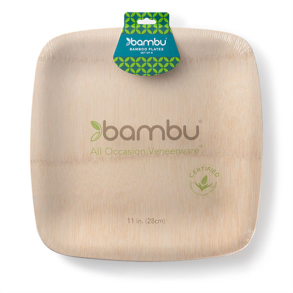 064500 Square VWare Plates 11-inch - bambu