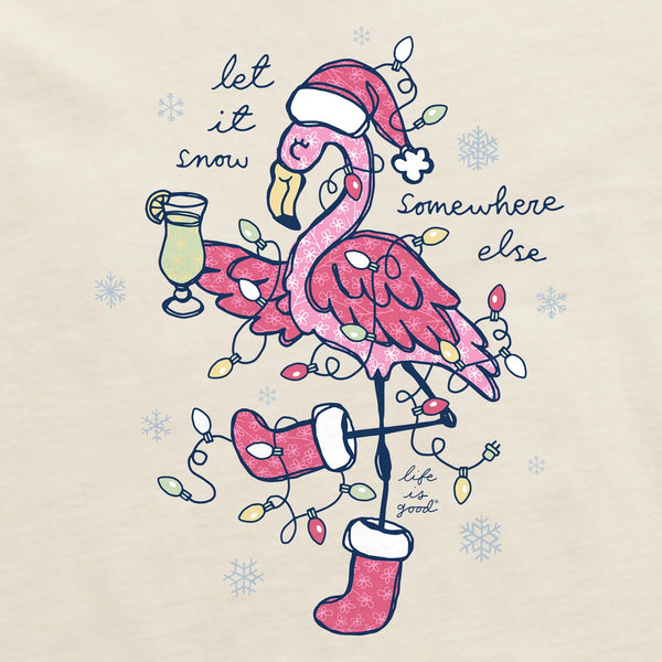 Let it Snow Flamingo Crusher Women's T-Shirt by Life is Good®