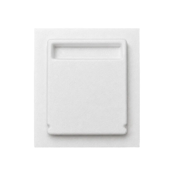 White square tray on a light gray background