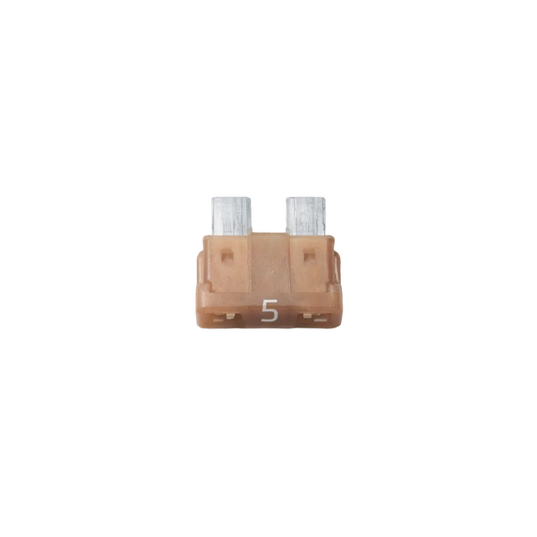 small brown fuse on white background