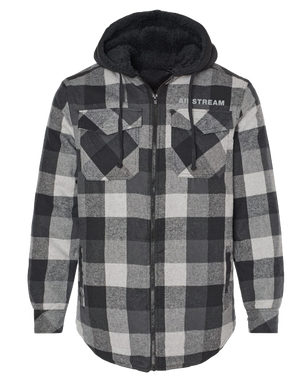 Airstream Buffalo Check Quilted Flannel Unisex Hoodie Jacket
