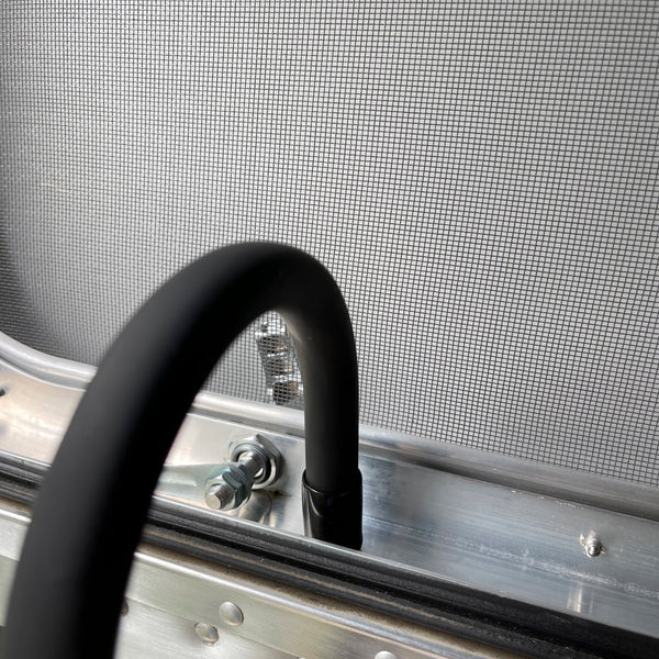 upclose image of black hook bar