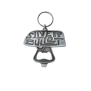 Airstream Silver Bullet Trailer Text Bottle Opener Keychain