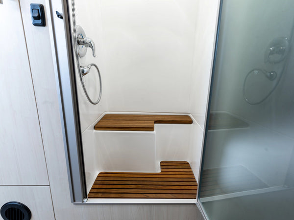 Airstream Teak Shower Bench for Sport Trailers
