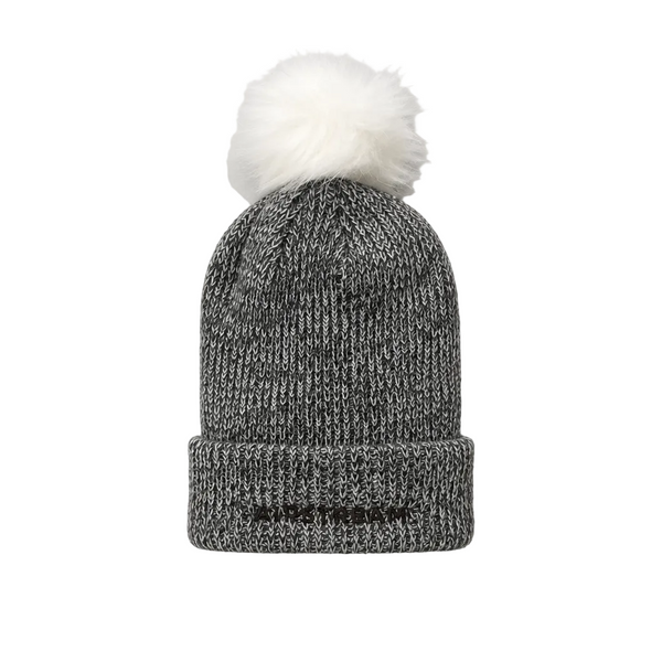 heather pom beanie with Airstream