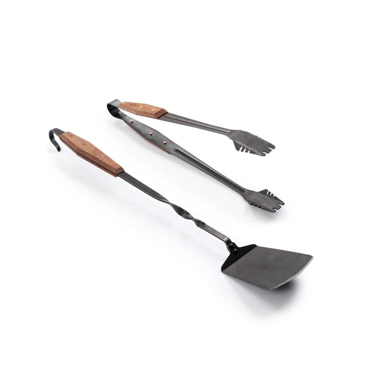 Schmidt Brothers BBQ Teak 4-PIece Grill Tool Set, Stainless Steel