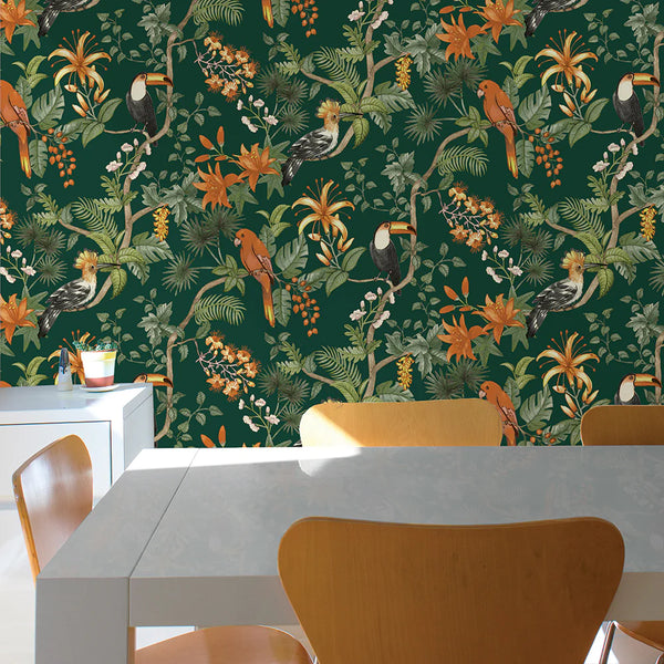 Birds of Paradise Peel + Stick Removable Wallpaper