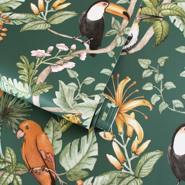 Birds of Paradise Peel + Stick Removable Wallpaper