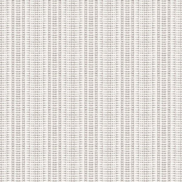 White fabric with a vertical grid pattern of thin, light gray lines and small horizontal dashes, resembling a woven or mesh texture. The design appears repetitive and evenly spaced across the entire image, making Batik Stripe Peel + Stick Removable Wallpaper ideal for effortlessly refreshing your space as removable wallpaper or Airstream peel and stick wallpaper.