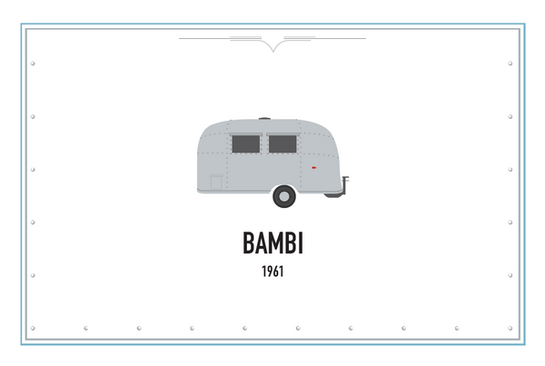 Bambi Airstream Vintage Greeting Cards 2