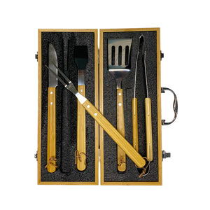 5-Piece Bamboo Grilling Set