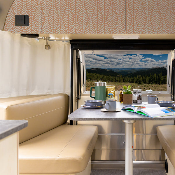 Block Print Leaves Peel + Stick Removable Wallpaper