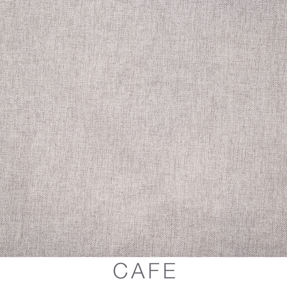 Light beige fabric with a subtle, fine woven texture—perfect for Placemats. The word CAFE is displayed in gray capital letters at the bottom of the image.