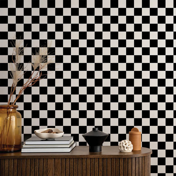 Checkmate Peel + Stick Removable Wallpaper
