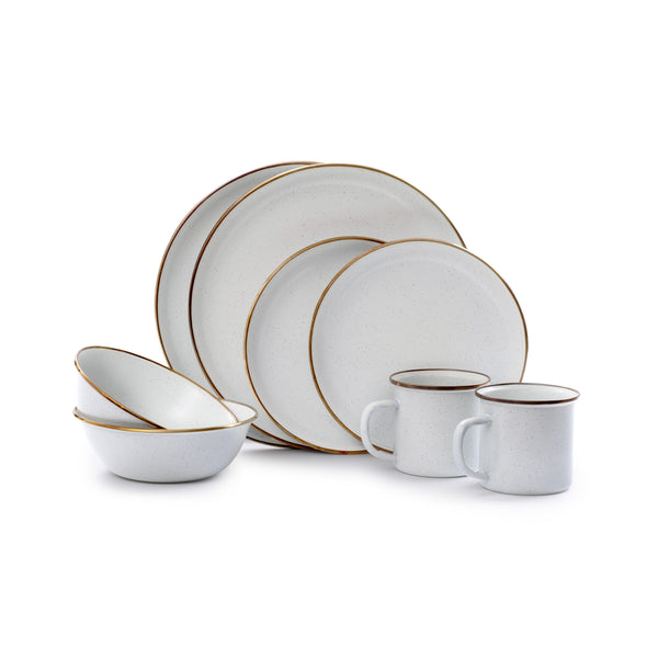 Enamelware Eggshell Family Complete Set