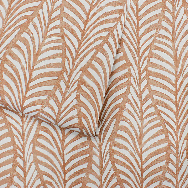 Block Print Leaves Peel + Stick Removable Wallpaper