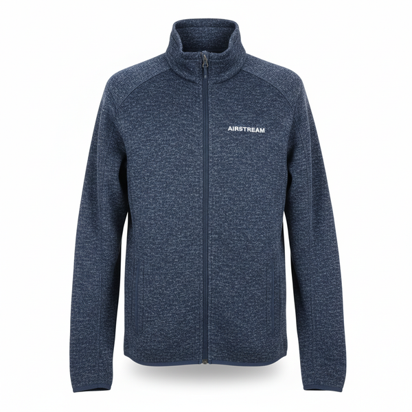 Blue jacket with 'Airstream' logo on a white background