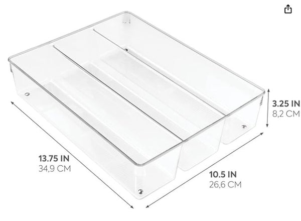 3 Compartment Utensil Organizer