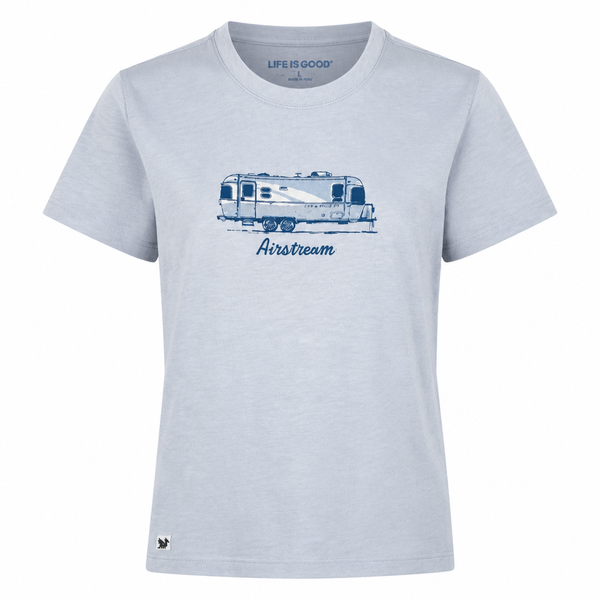 Airstream Script Modern Camper Crusher T-Shirt by Life is Good®