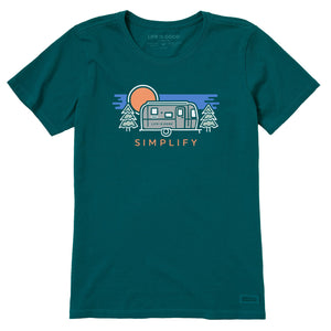 Airstream Simplify Camper Crusher Women's Crew Neck T-Shirt by Life is Good®