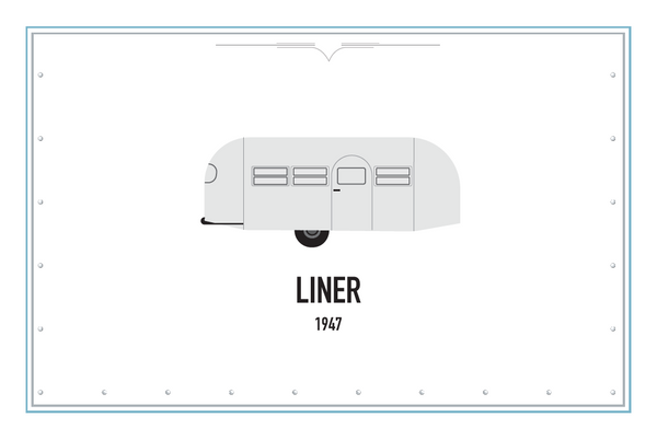 Liner Airstream Vintage Greeting Cards 9