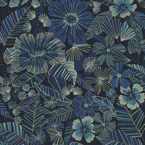tempaper MB15084-blue-metallic-bloom-peel-stick-wallpaper