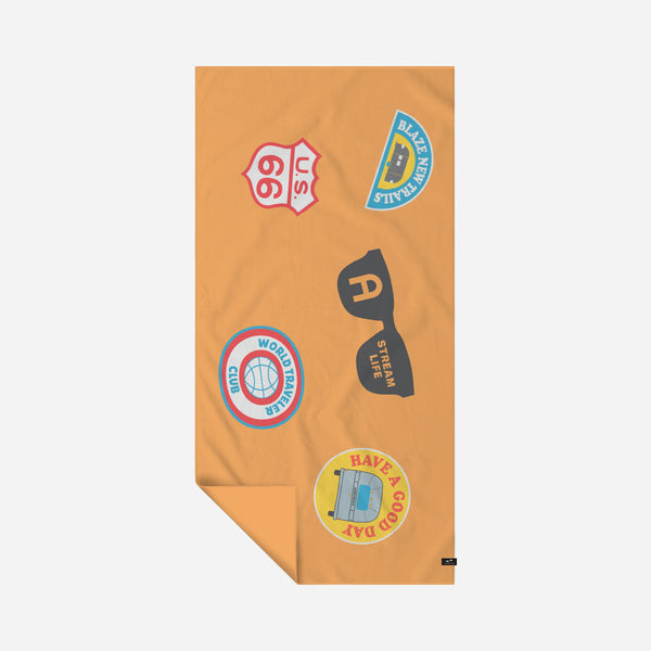 Airstream x Slowtide Sticker Collage Quick Dry Travel Towel