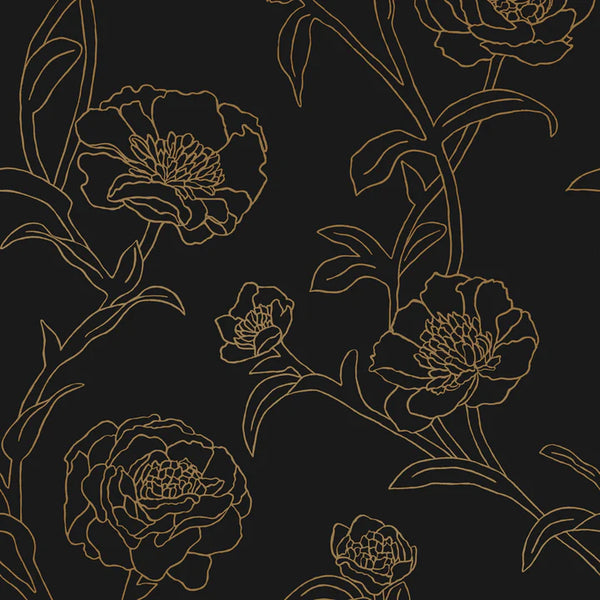 Peonies Peel + Stick Removable Wallpaper