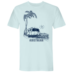 Airstream Trailer on the Beach Unisex Crew Neck T-Shirt