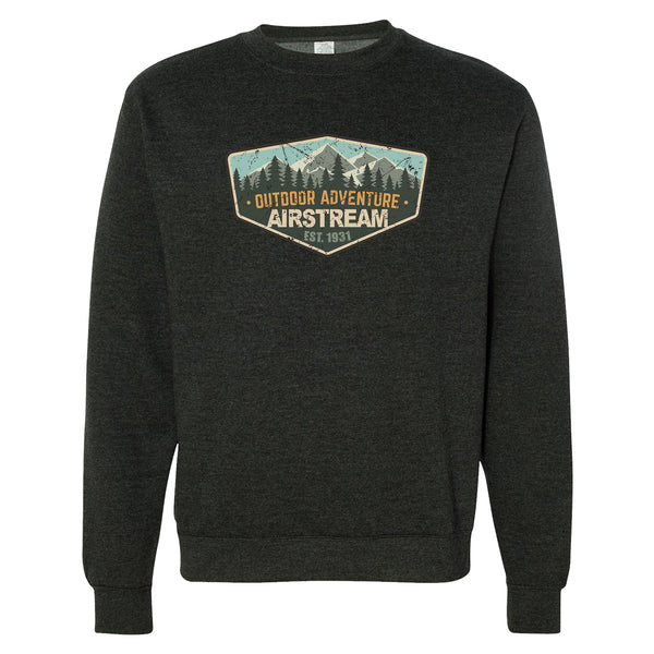 Outdoor Adventure Airstream Logo Black Crewneck Sweatshirt
