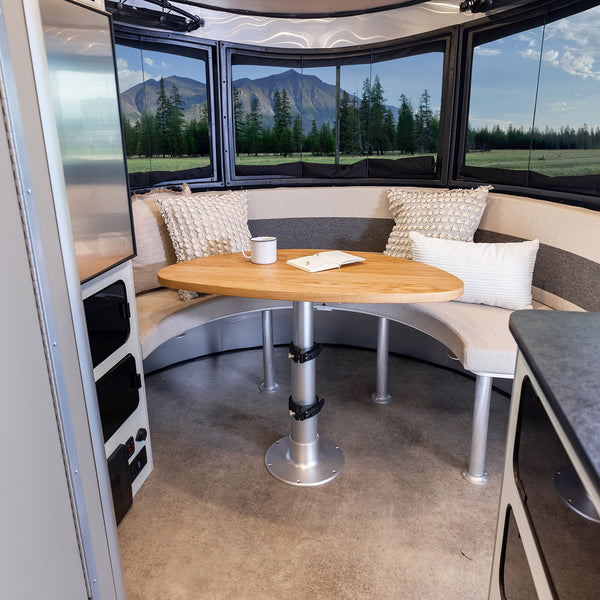 Airstream Wood Front Dinette Table Upgrade for Basecamp Travel Trailers