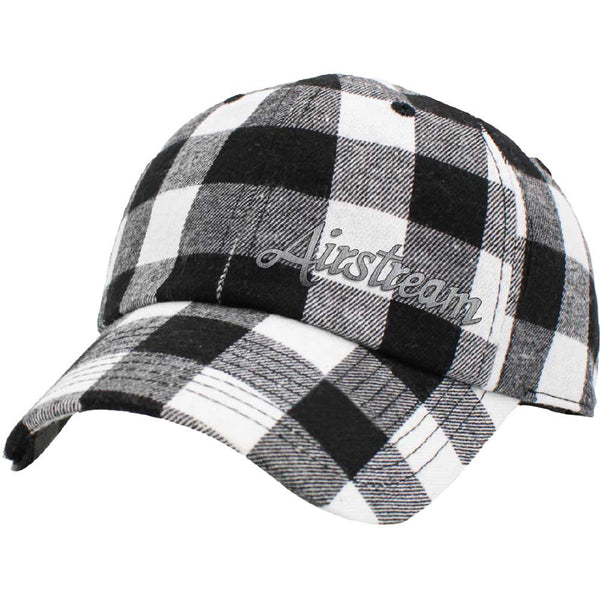 black-and-white-plaid-hat