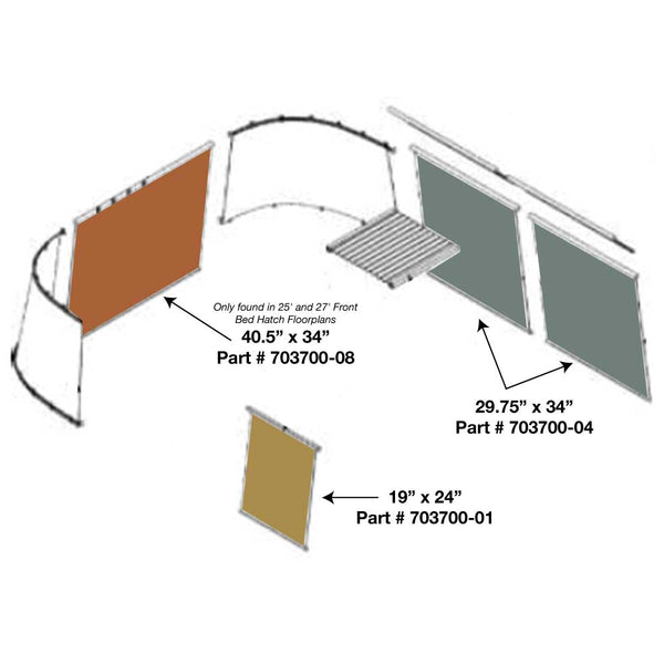 Airstream Blackout Shades for Hatch Travel Trailers