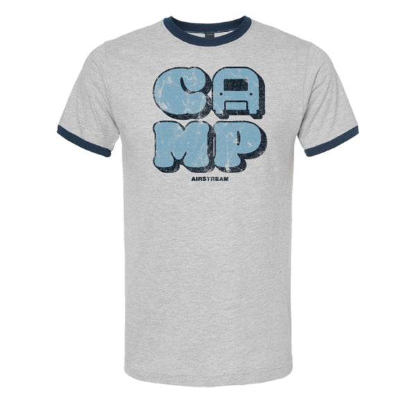 Airstream CAMP Ringer Unisex T-Shirt light grey