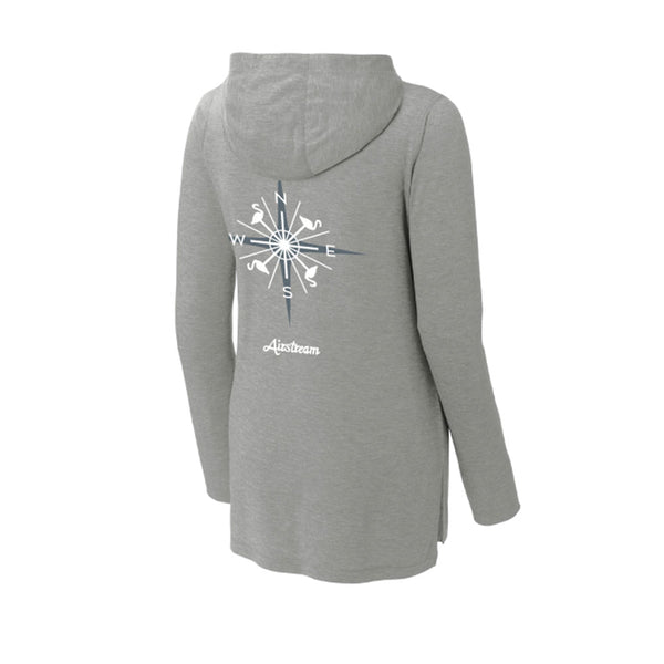 Compass Tri-Blend Wicking Long Sleeve Women's Hoodie