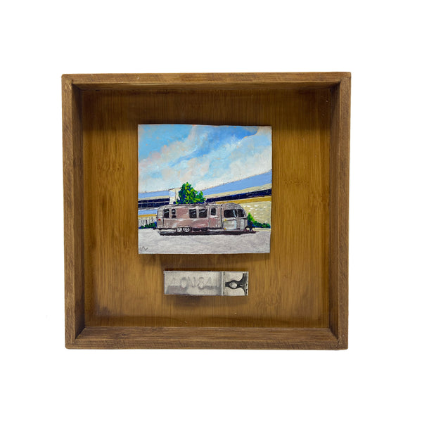 Airstream Original Painting in Shadow Box Frame
