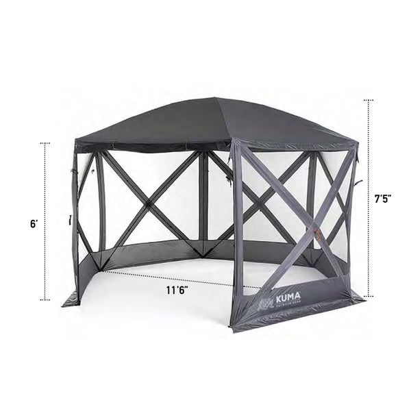 kuma gazebo with dimensions