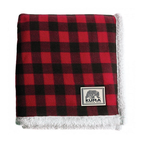 kuma sherpa throw red plaid