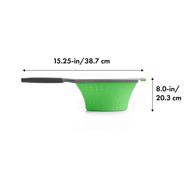 oxo airstream two quart silicone collapsible strainer 2qt_8dim