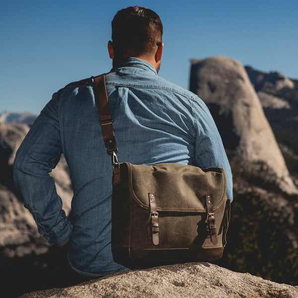 picnic time adventure wine tote on man