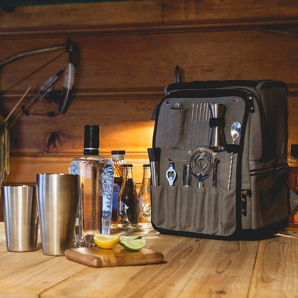 picnic time bar backpack open on table