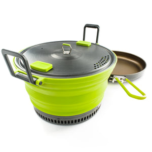 Collapsible 3L Pot with Strainer and Frying Pan