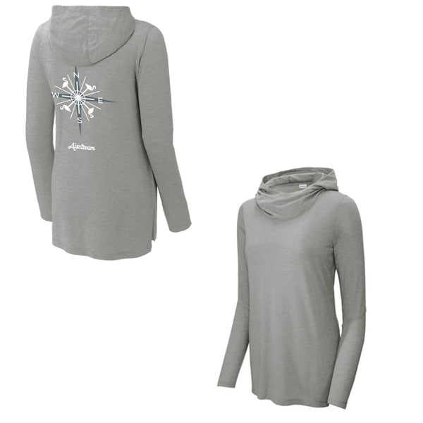 Compass Tri-Blend Wicking Long Sleeve Women's Hoodie