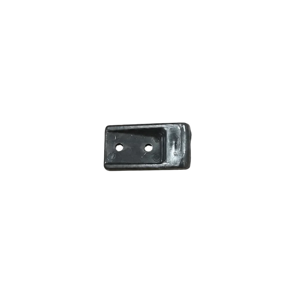 Rectangular metal bracket on a light gray background