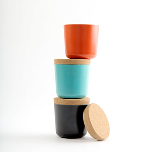 Bamboo Storage Jars 8 oz and 16 oz Set of 3 by Ekobo
