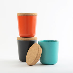Bamboo Storage Jars 35 oz and 65 oz Set of 2 by Ekobo