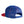 Blue and red cap on a light gray background