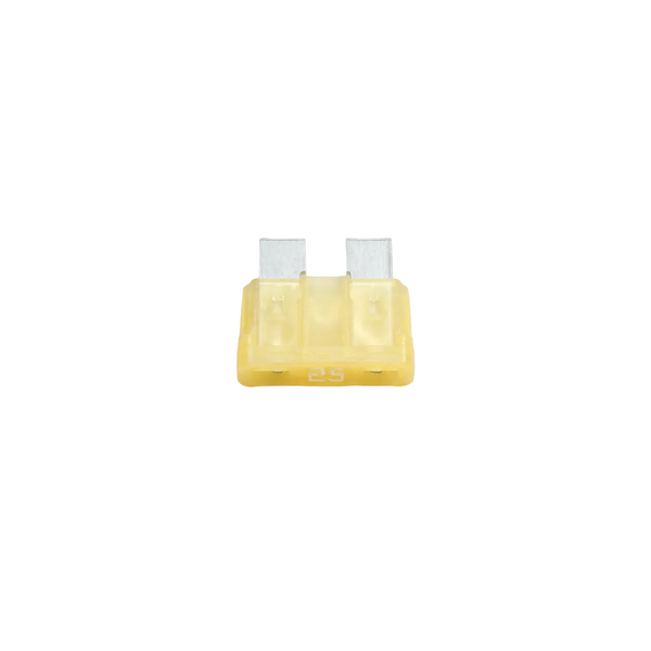 small yellow fuse on white background
