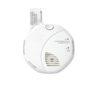 White smoke detector on a white background